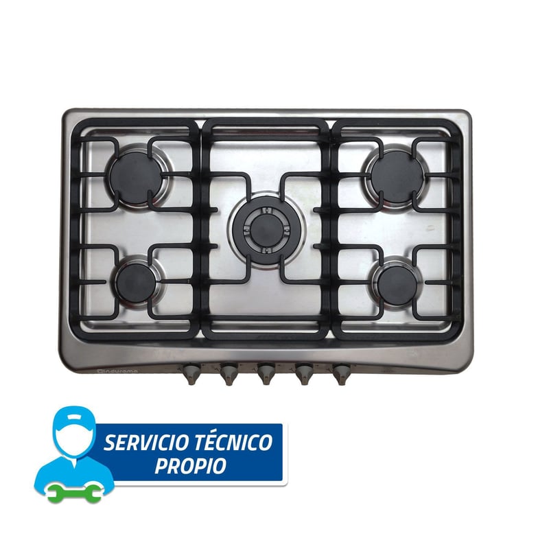 INDURAMA - Cocina Empotrable ECM 80 CM-F 5 Quemadores