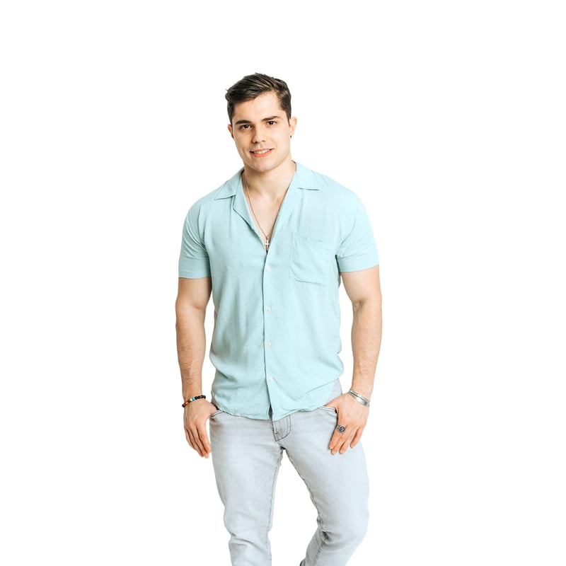 Camisa hawaiana hombre blanca sales