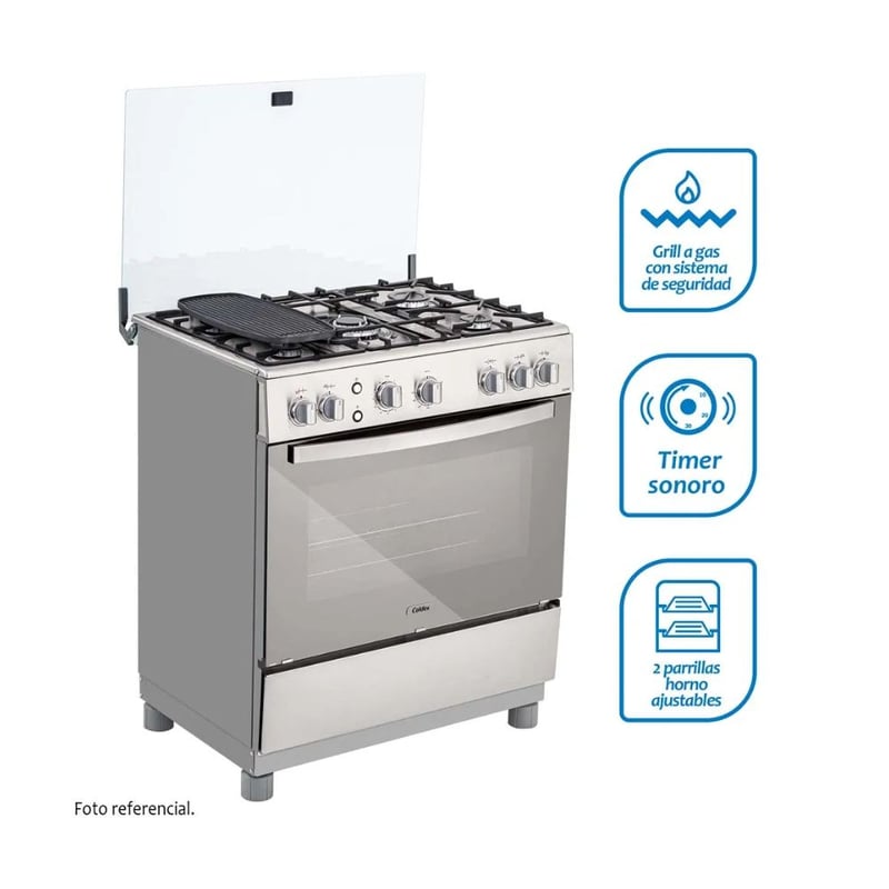 COLDEX - Cocina a Gas Coldex 5 Quemadores CX741 Inox