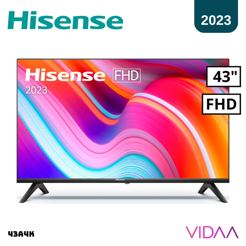 HISENSE - TELEVISOR HISENSE 43 SMART TV VIDAA FHD LED - 43A4K