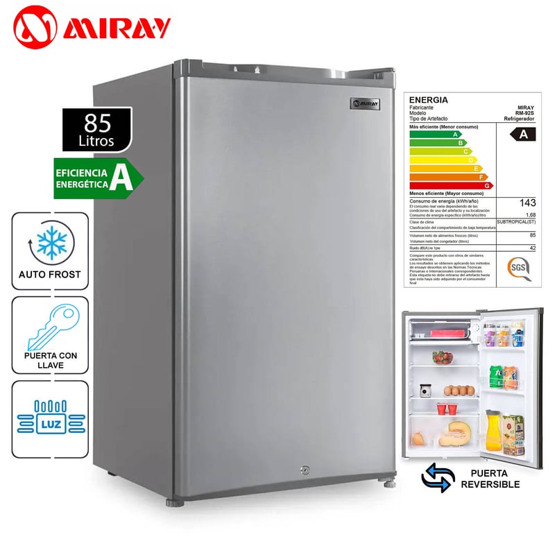 MIRAY - Frigobar-Refrigeradora Miray RM-92S 85 L