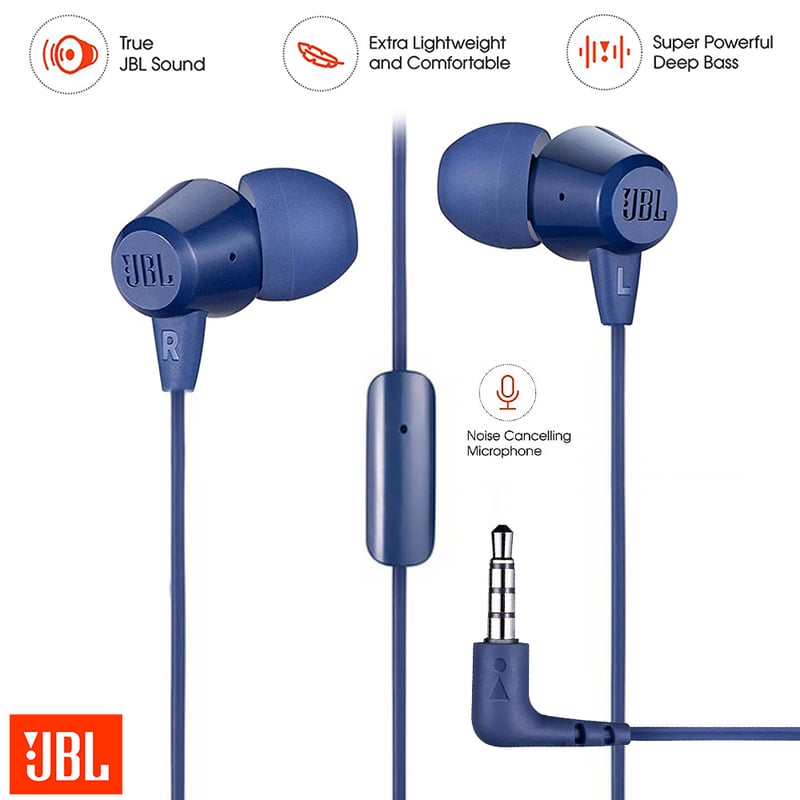 JBL - Audífonos JBL Con Microfono Pure BASS Universal C50HI