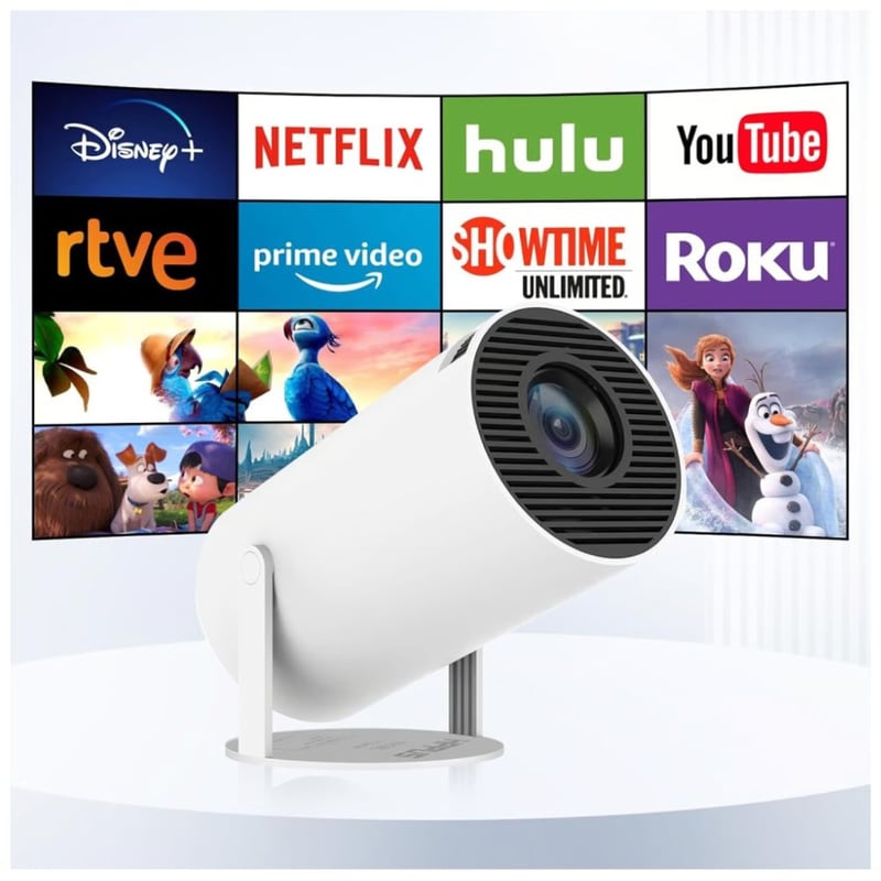 "Proyector Smart Android Wifi Bluetooth 4K FULL HD"