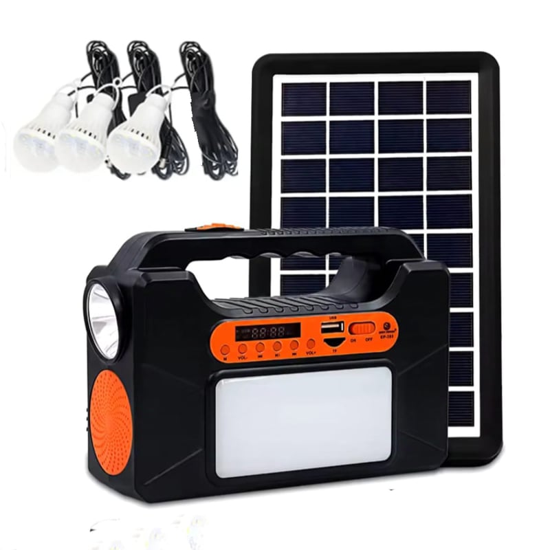 Kit Solar Parlante Radio FM Panel Solar Portatil Multifuncional SEISA ...