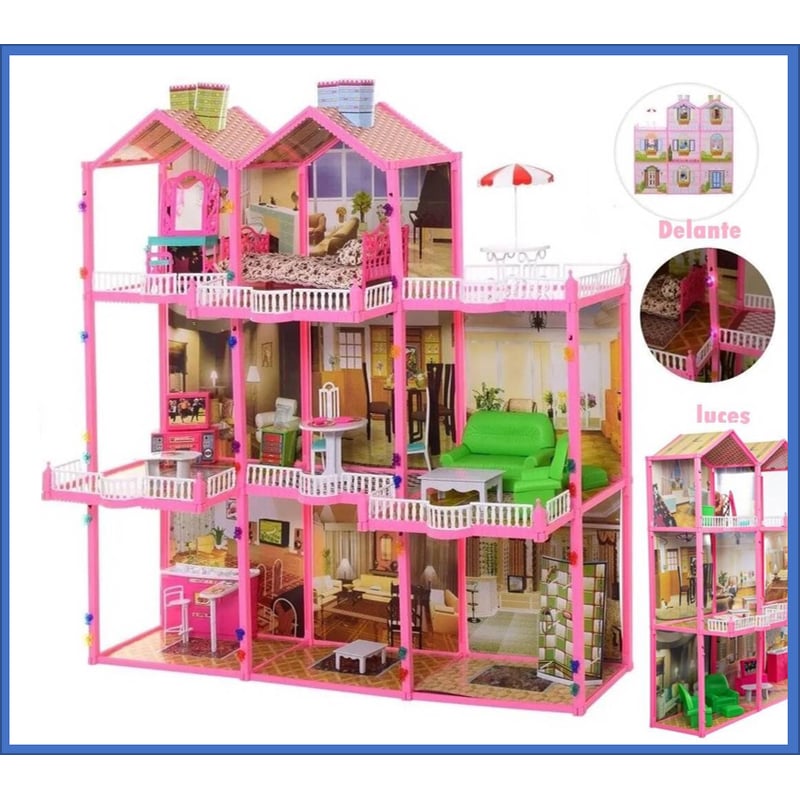Casa de la Barbie de 3 pisos con muneca fashion GENERICO falabella