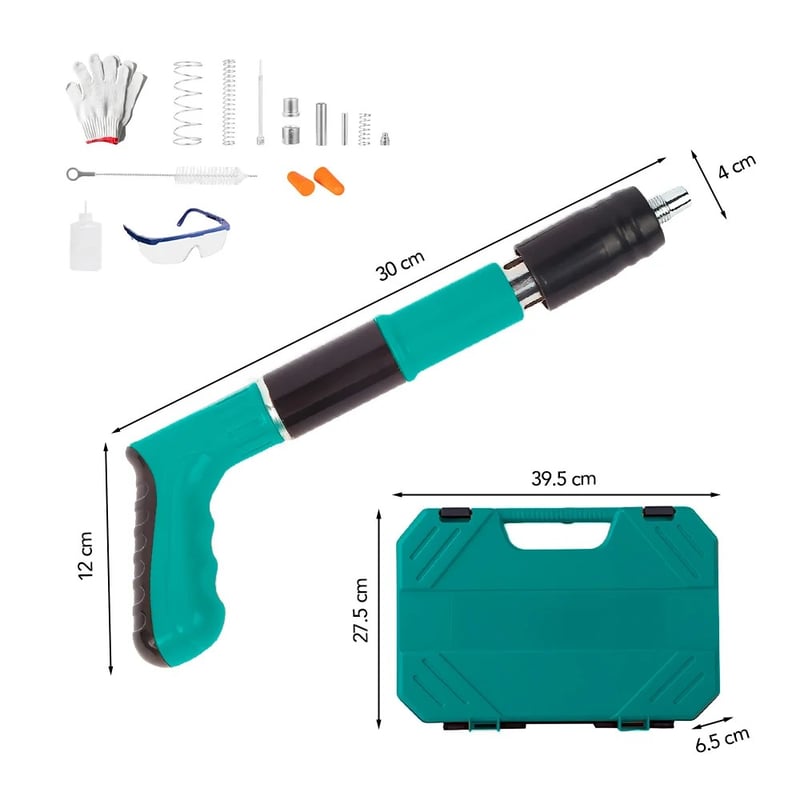 PISTOLA REMACHADORA PARA CLAVOS AJUSTABLE VERDE GENERICO | falabella.com