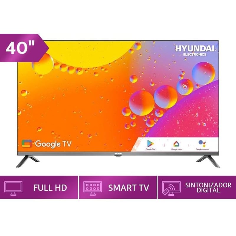 HYUNDAI - TELEVISOR HYUNDAI 40 SMART TV GOOGLE TV FHD LED - HYLED4023GIM