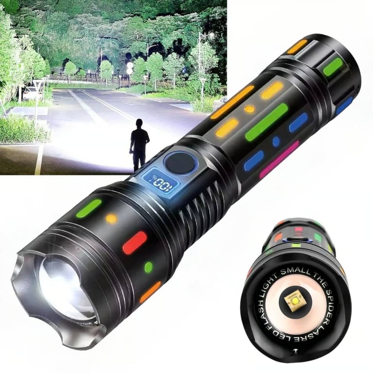 Oferta De Linterna LED De Alta Potencia Potente Linterna COB Recargable