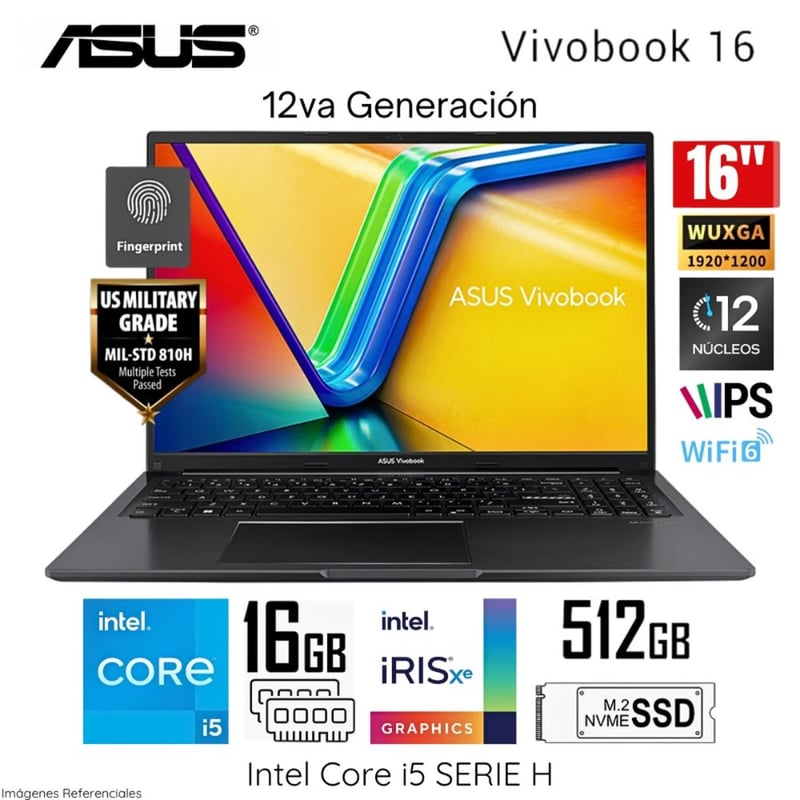 Notebook ASUS Vivobook X1404ZA-I38128 Intel Core I3 1215U Pantalla Full HD 14.0″ / 8GB De RAM 128gb Ssd Quiet Azul Ingles