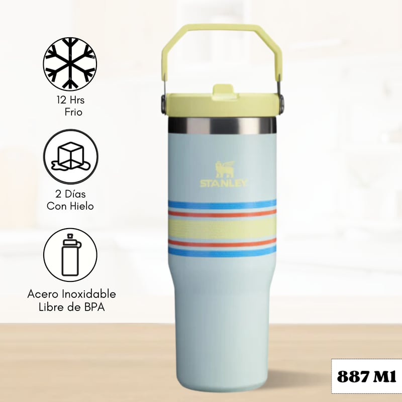 Flip Straw Tumbler Mist Stripe Mesh Stanley 887ml STANLEY | falabella.com