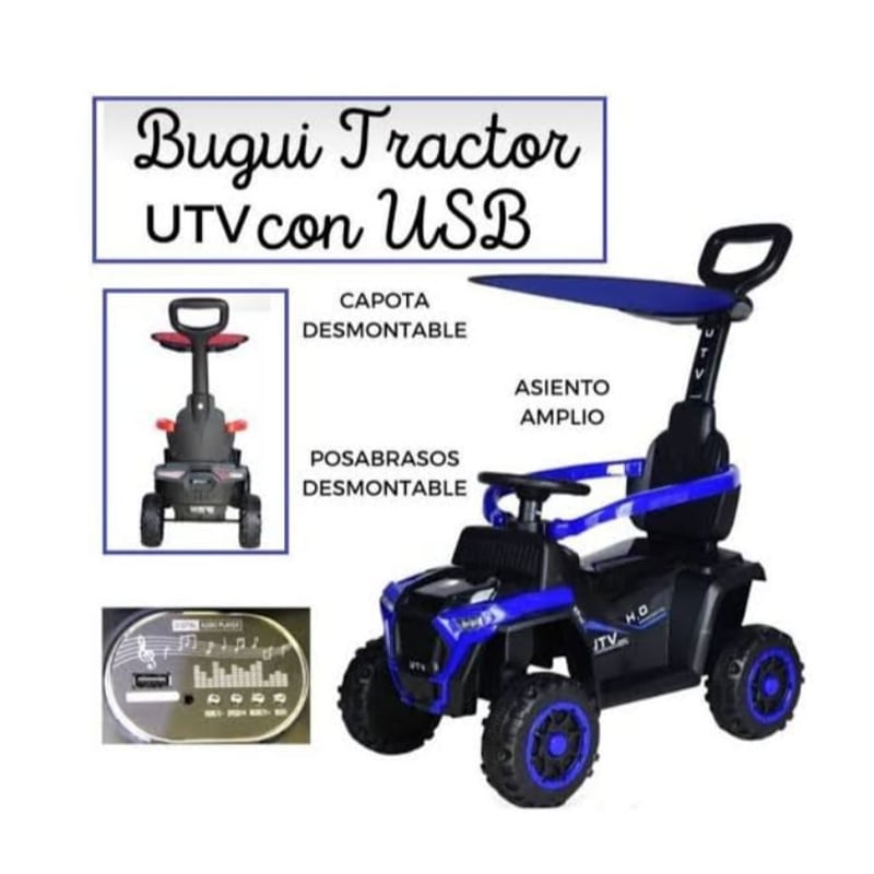 BUGUI TRACTOR UTV CON USB AZUL GENERICO | falabella.com