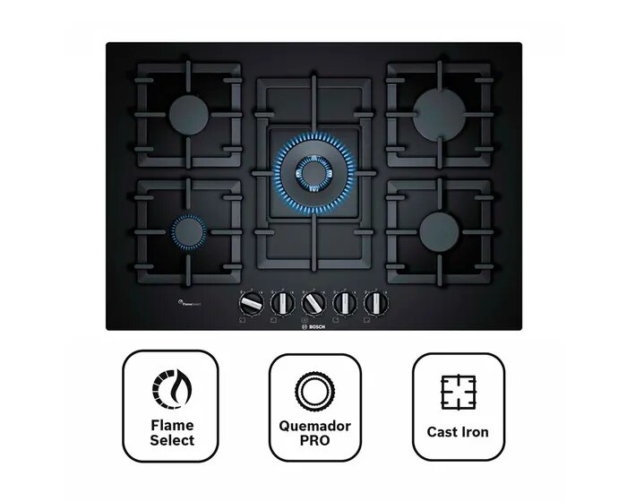 Cocina GN Empotrable Bosch PPQ7A6B90 5 Hornillas BOSCH | falabella.com