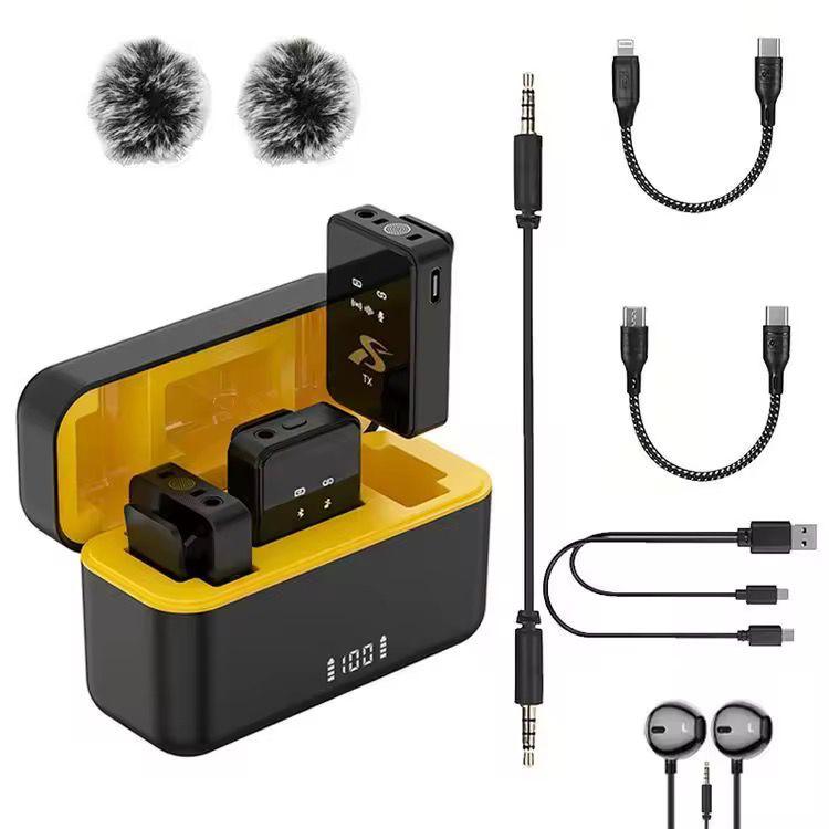 Micrófonos Inalámbricos Dual 4 en 1 SX12 con base de carga OEM ...