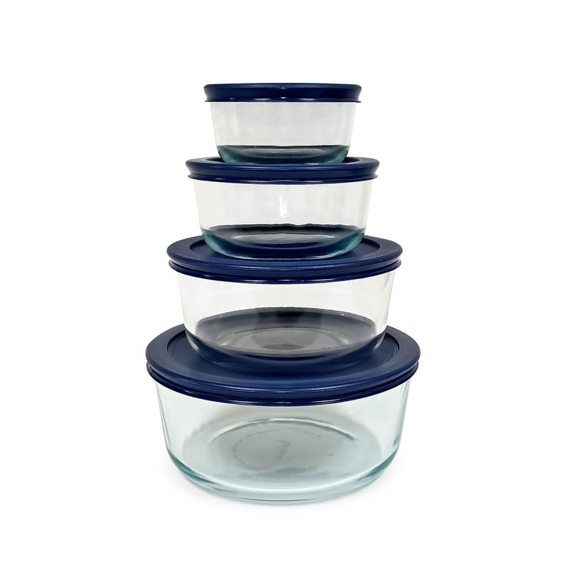 PYREX - Set x4 Bolos Azul con Tapa