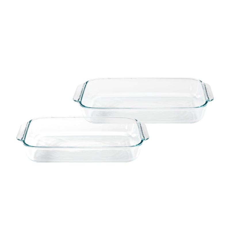 PYREX - Set x2 Fuente Rectángular 2 y 3 Litros 