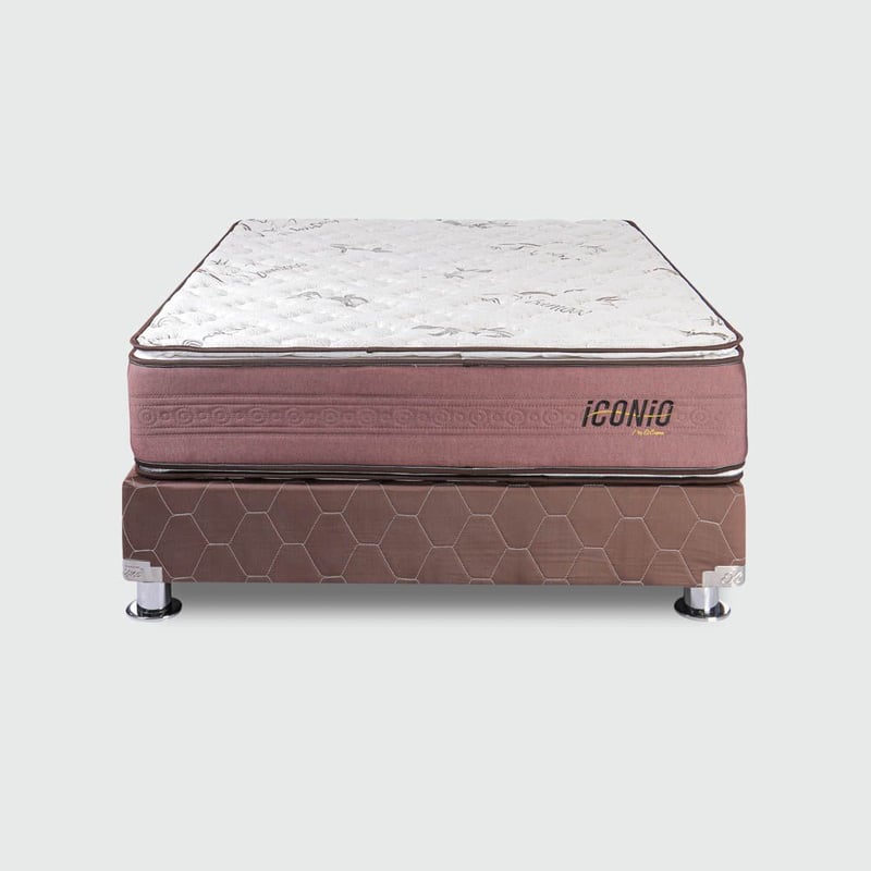 EL CISNE - Cama Box Tarima Iconio King + 2 Almohadas