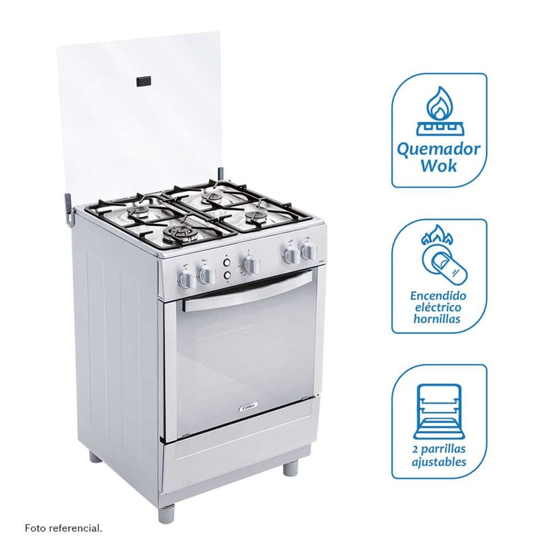 COLDEX - Cocina 4 hornillas CX641 Inox