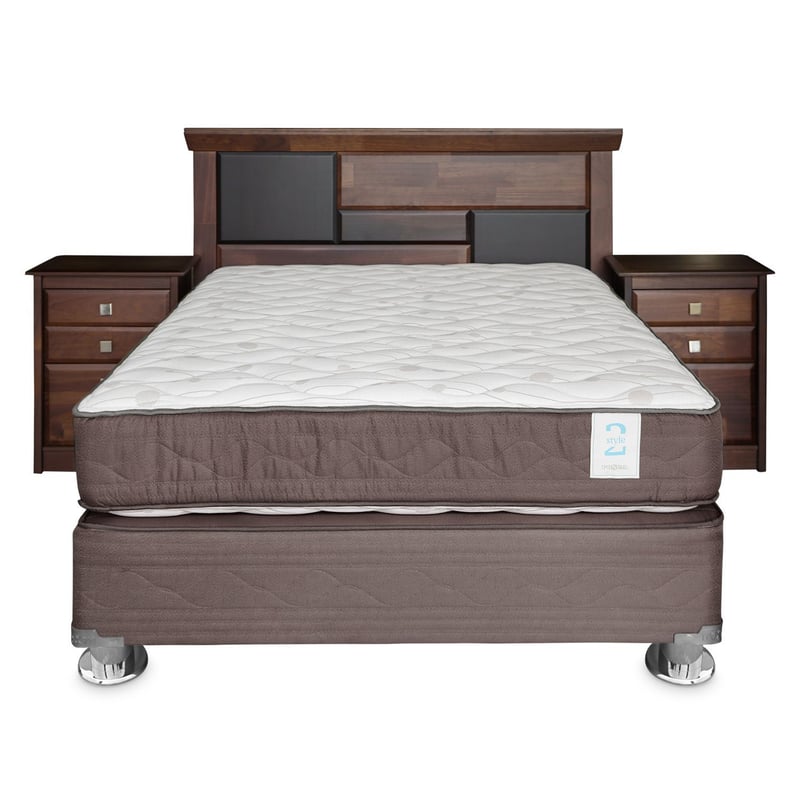 ROSEN - Dormitorio New Style 2 Domenico King + 2 Almohadas