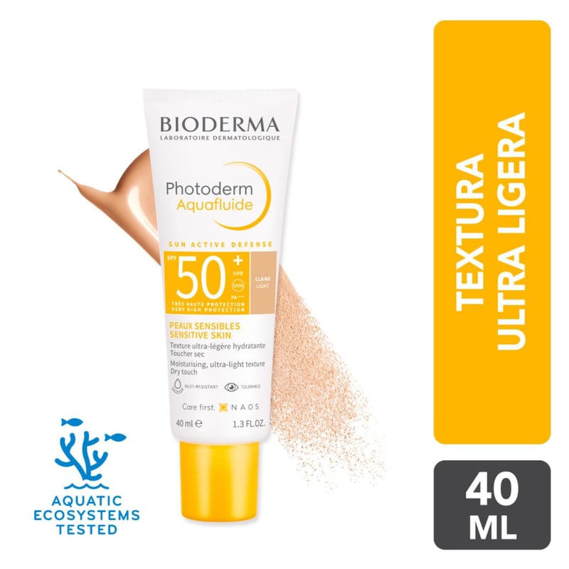 BIODERMA - Photoderm Max Aqua Fluide Teinte Claire Spf50+ 40ml. Bioderma