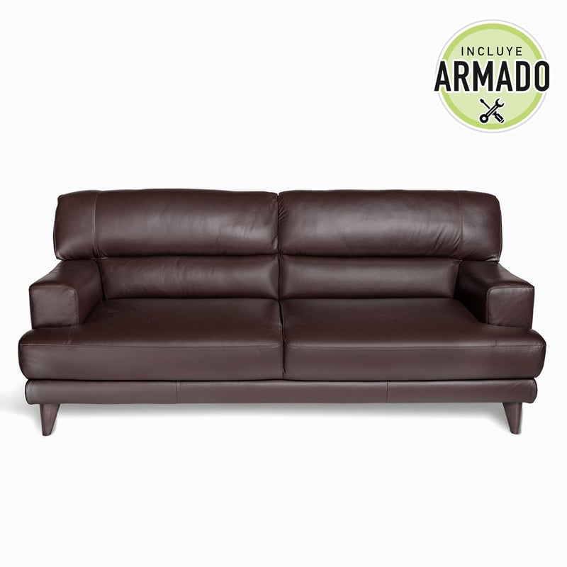 BY NATUZZIGROUP - Sofa 3 Cuerpos Nicoletta Cuero