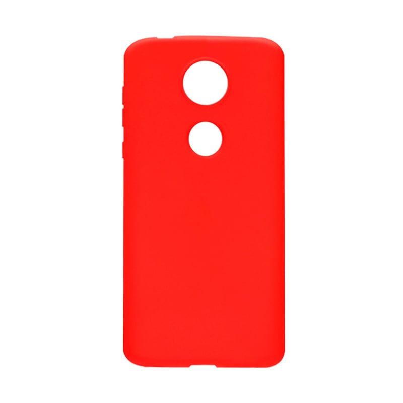 GENERICO - Case Siliconado Motorola E5 Plus Rojo