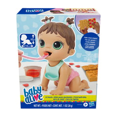 BABY ALIVE - Muñeca Baby Alive Bebé Hora de Comer Castaña