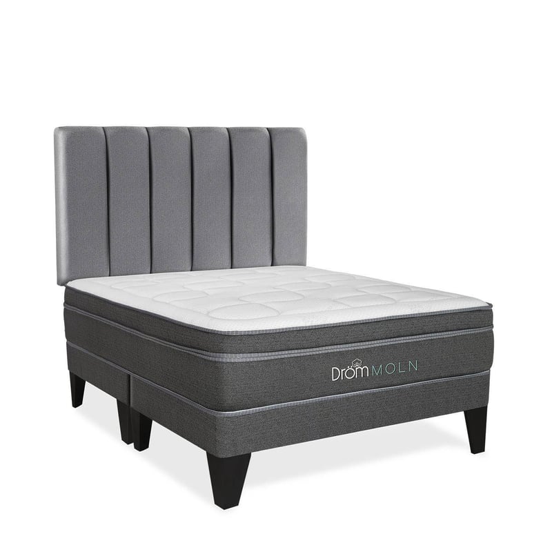 DROM - Dormitorio Europeo Moln King + 2 Almohadas Viscoelásticas + Protector