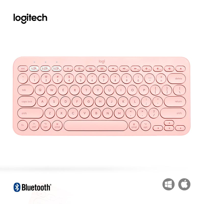 LOGITECH - Teclado Logitech K380 Bluetooth Multidispositivo ES Rosado
