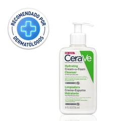 CERAVE - Limpiador Crema Espumosa Hydrating Cream-to-Foam 236ml