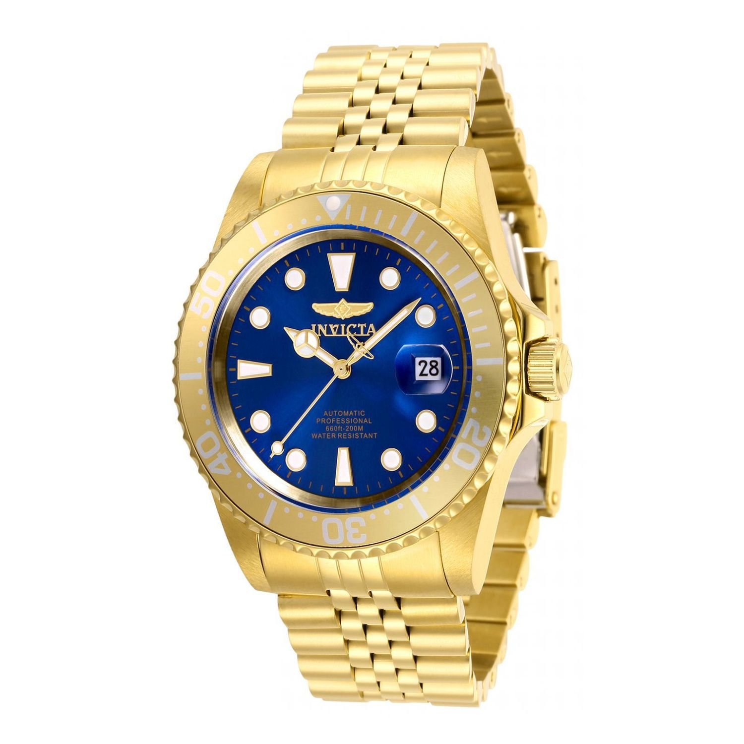 Reloj invicta dorado automático shop