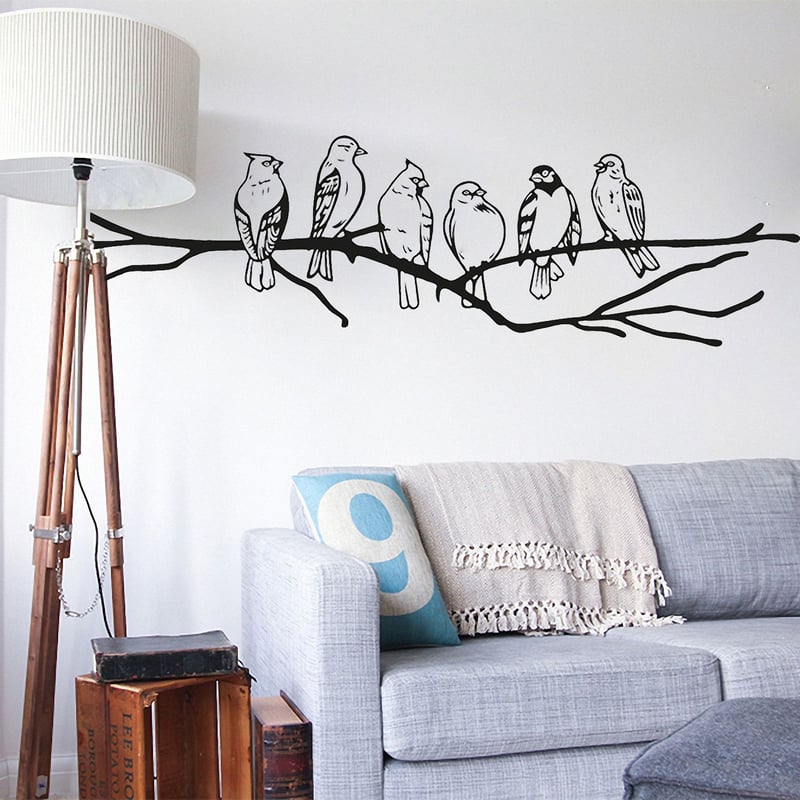 Calcomanías De Pared De Cuervo Negro, Calcomanías De