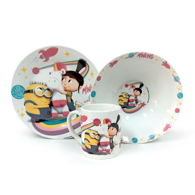SCOOL Set Cerámica  3PZ Plato -Bolo y Taza  MINIONS M