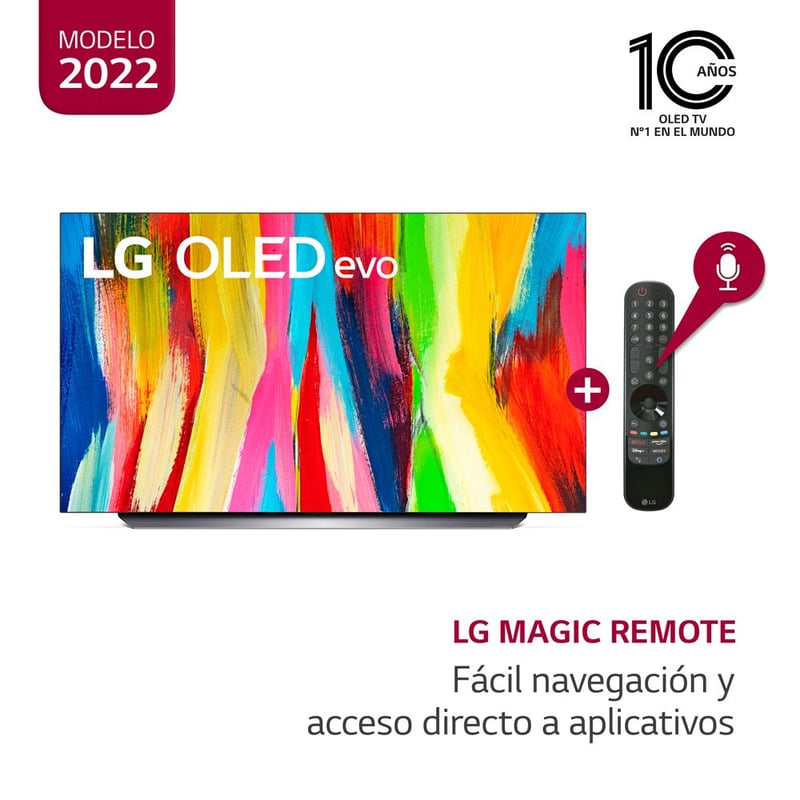 LG - Televisor 48" LG OLED 4K ThinQ AI OLED48C2PSA  