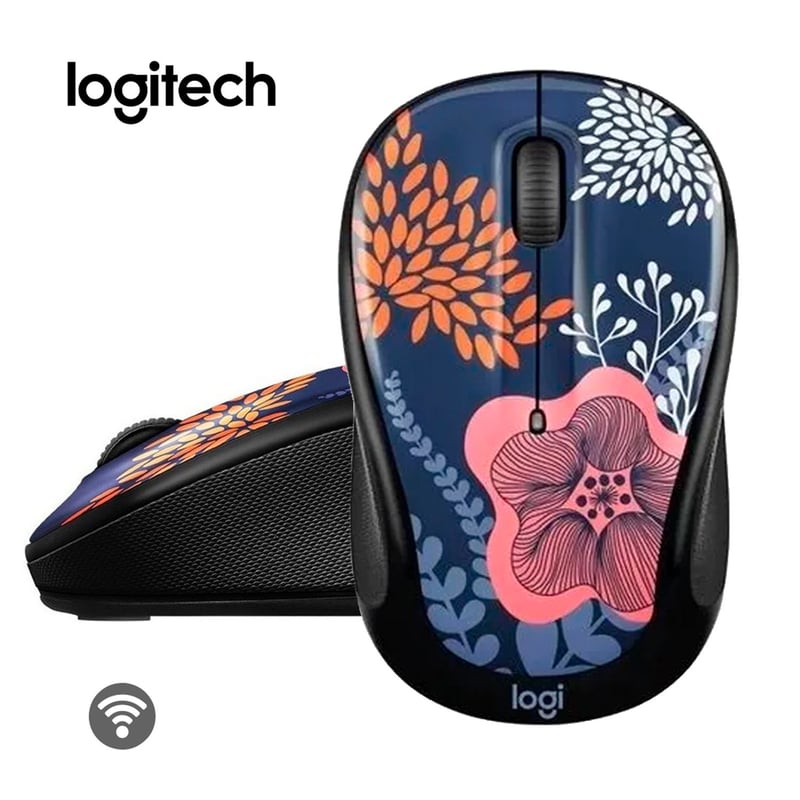 Mouse Inalámbrico Logitech M317C Wireless 1000DPI Floral Negro LOGITECH ...