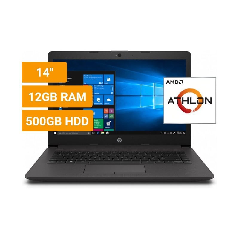 HP - Laptop hp 14" amd Athlon 12gb 500gb