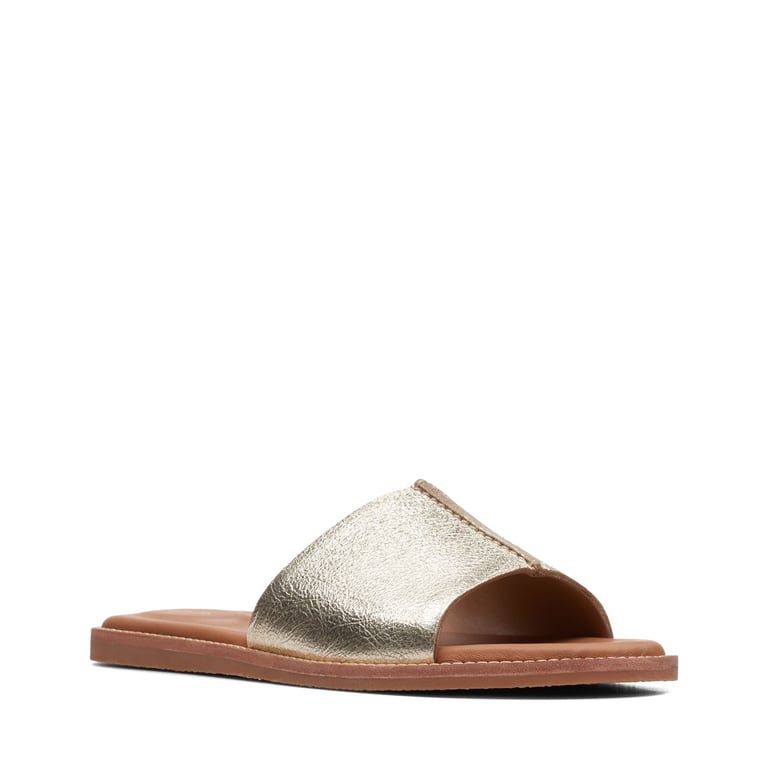Clarks women's Karsea MuleSlide sandal, Light Tan Suede