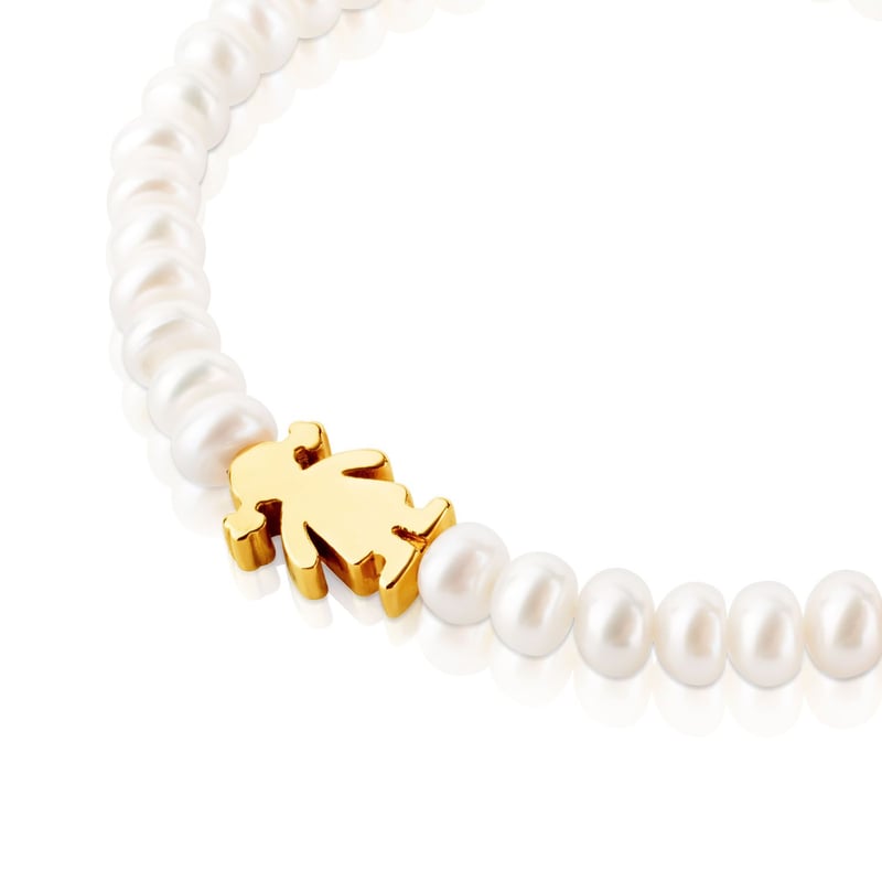 Pulsera nina de oro y perlas cultiva Tous TOUS falabella