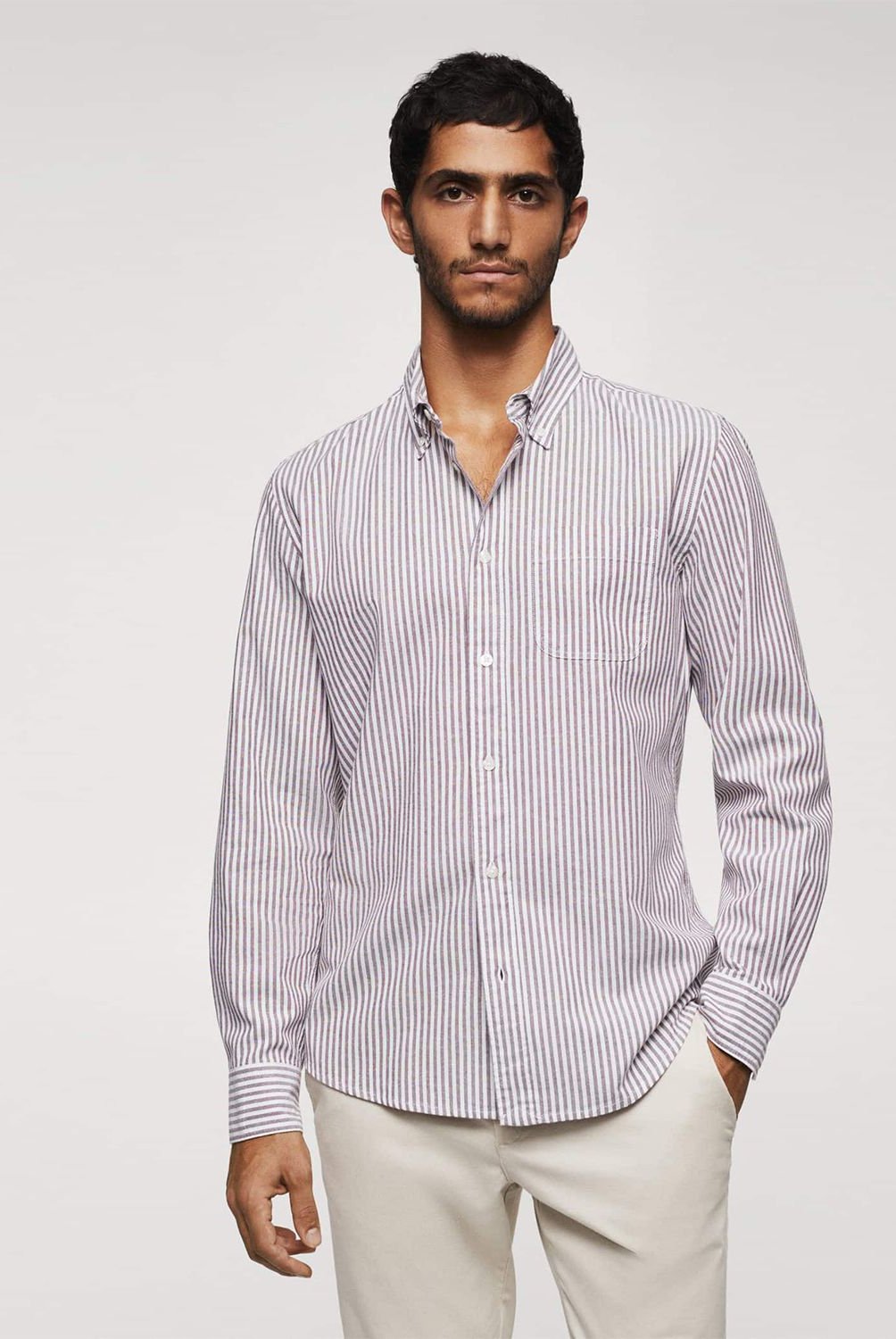 MANGO - Camisa Manga Larga Hombre Mango