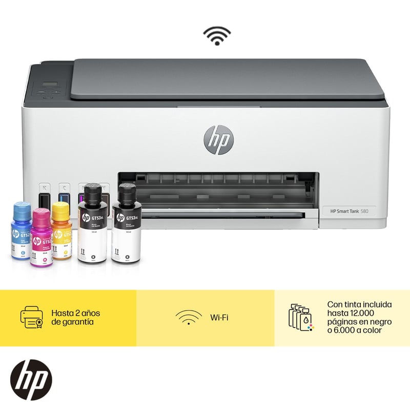 HP - Impresora HP Smart Tank 580