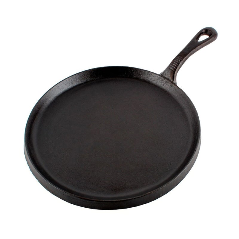 Plancha Redonda Lodge De Hierro Fundido - 26 Cm, Ideal Para Cocinar En Horno O Fogata