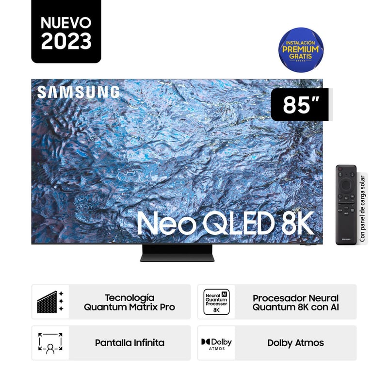 SAMSUNG - Televisor Samsung Smart Tv 85" Neo Qled 8k Mini Led Qn85qn900cgxpe (nuevo)