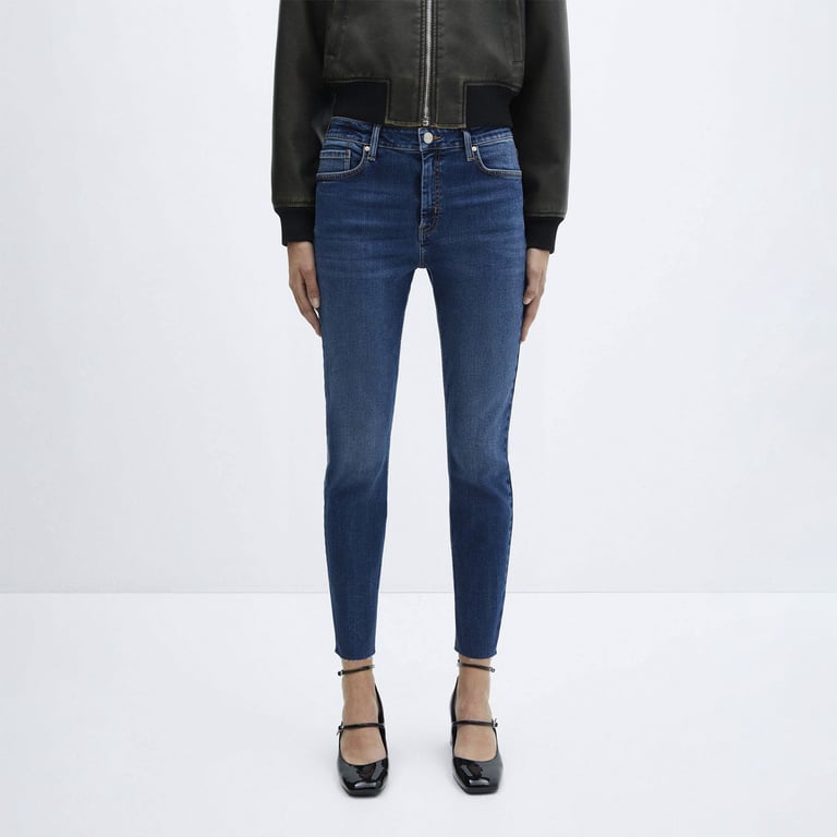 Jean Skinny Noir MANGO Taille 34 - Denim Cool, Occasion Très Bon état