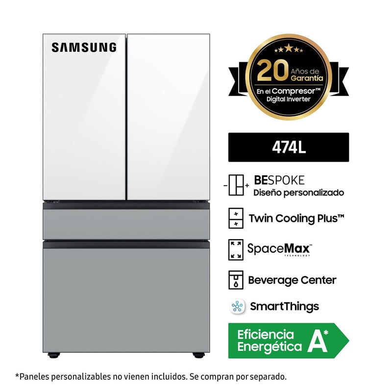 SAMSUNG - Refrigeradora Samsung French Door BeSpoke 474Lt