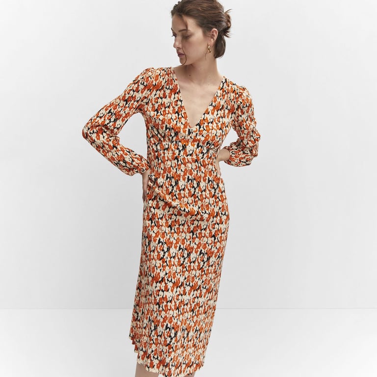 Robe Longue Mango Sans Bretelles à Imprimé Floral - Taille S - Occasion Très Bon État