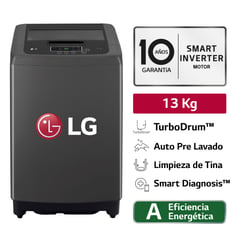 LG - Lavadora WT13BPBK 13kg Smart Motion Carga Superior Negro Claro LG