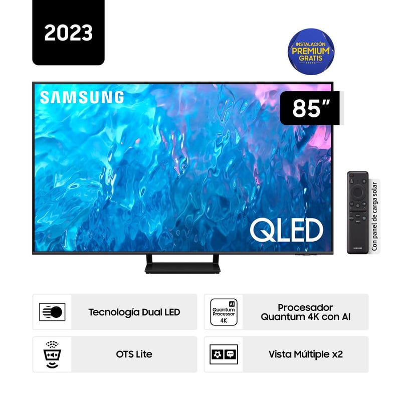 SAMSUNG - Televisor Samsung Smart TV 85" QLED 4K QN85Q70CAGXPE (Nuevo)