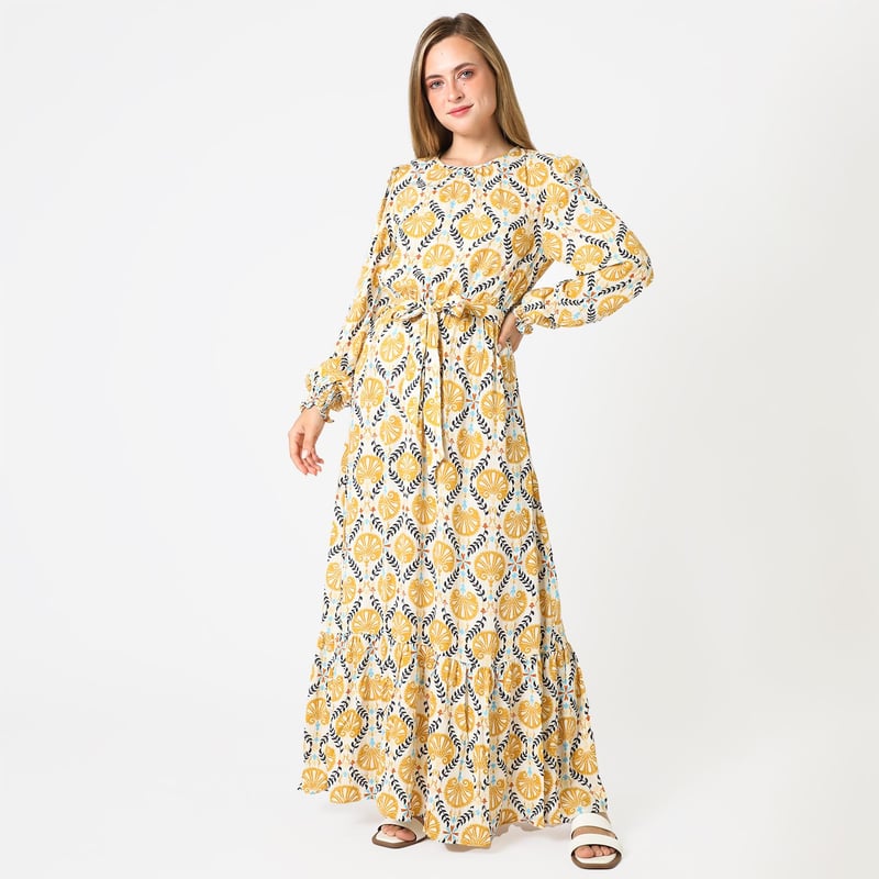 Vestido casual de Springfield de la talla 38, de color flores