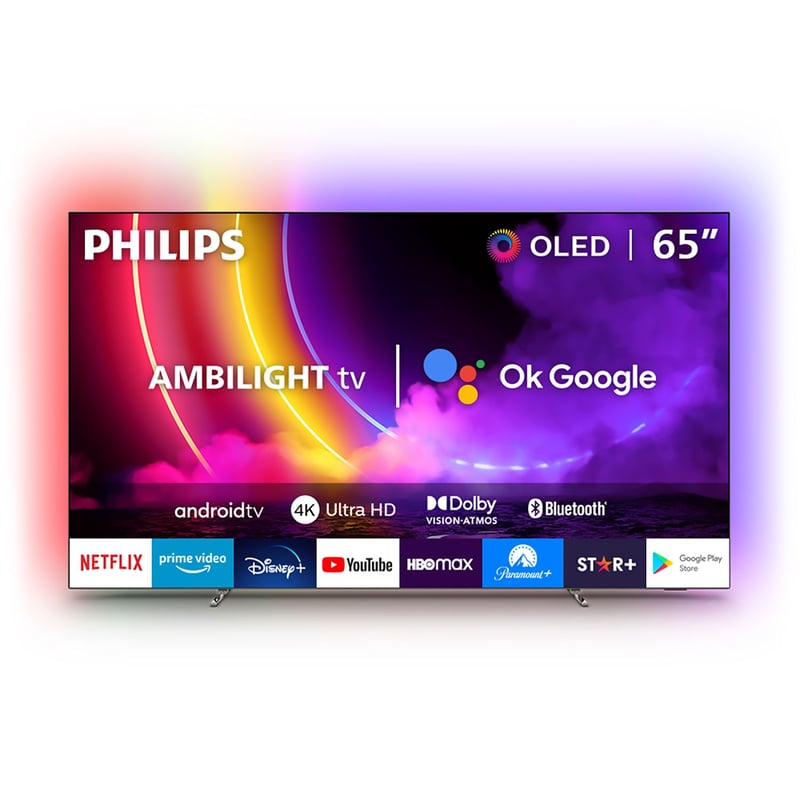 PHILIPS - Televisor OLED 65" Philips Ambilight 4K UHD Google TV 65OLED707