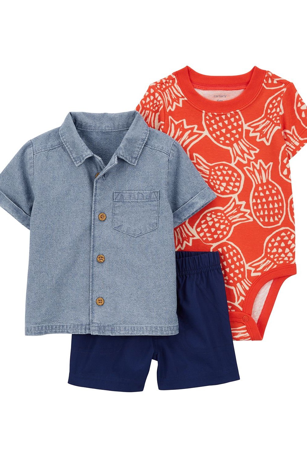 Conjunto 3 Piezas Bebe Nino Algodon Carters