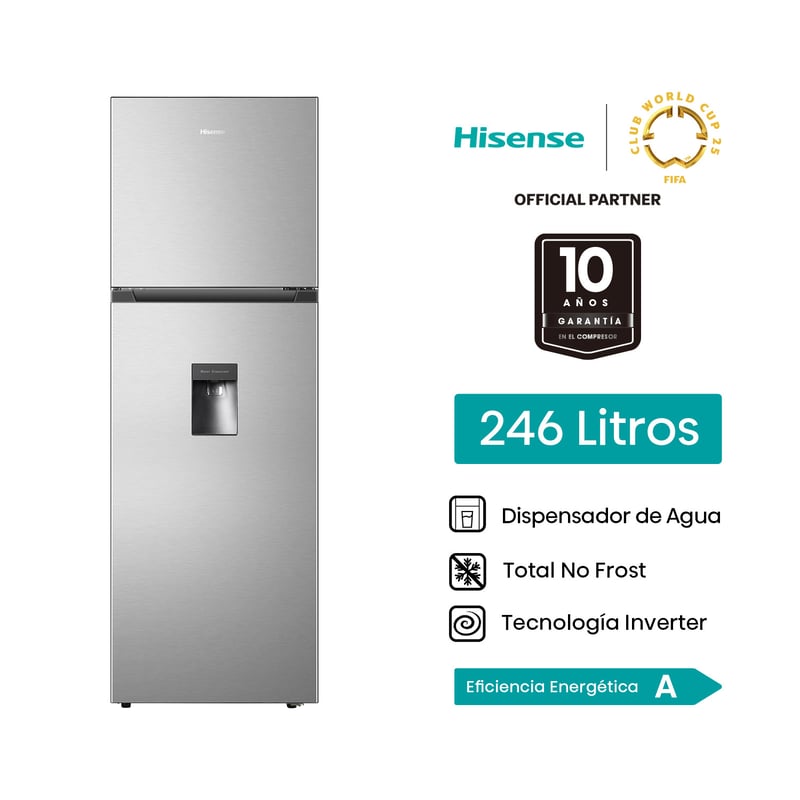 Refrigeradora 246L Top mount inverter RT319WL6B HISENSE | falabella.com